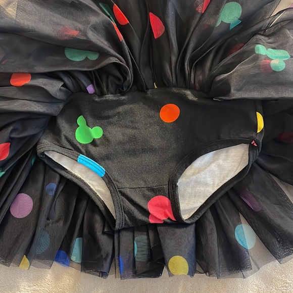 Wild Rich Kids short sleeve dot Mickey Mouse Disney skirted Leo tutu size 7/8 - Picture 2 of 7